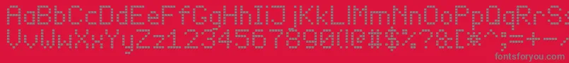 led board 7 Font – Gray Fonts on Red Background