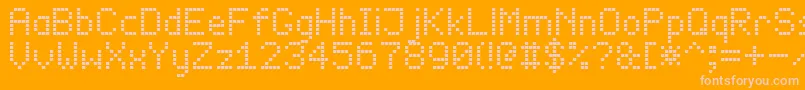 led board 7 Font – Pink Fonts on Orange Background