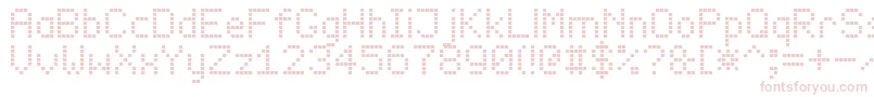 led board 7 Font – Pink Fonts on White Background