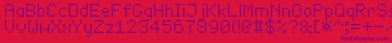 Police led board 7 – polices violettes sur fond rouge