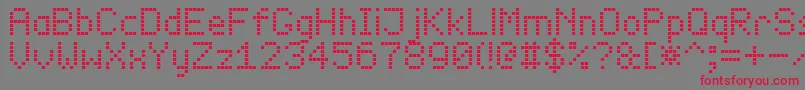 led board 7 Font – Red Fonts on Gray Background