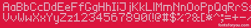 フォントled board 7 – 赤い背景に白い文字