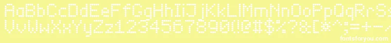 led board 7 Font – White Fonts on Yellow Background