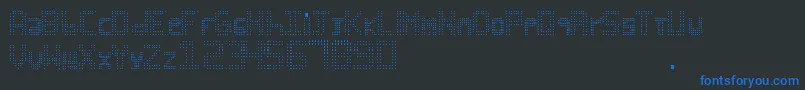 フォントLed Bus – 黒い背景に青い文字