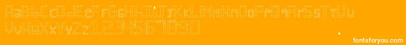 Led Bus Font – White Fonts on Orange Background