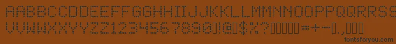 LED Dot Matrix Font – Black Fonts on Brown Background