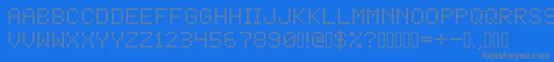 Czcionka LED Dot Matrix – szare czcionki na niebieskim tle