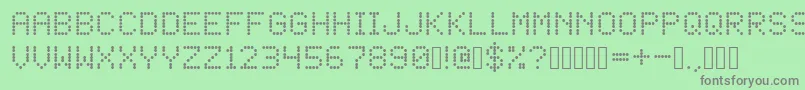 LED Dot Matrix Font – Gray Fonts on Green Background