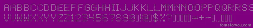 LED Dot Matrix Font – Gray Fonts on Purple Background