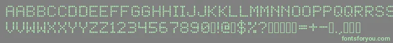 More about LED Dot Matrix Font LED Dot Matrix Font – Green Fonts on Gray Background