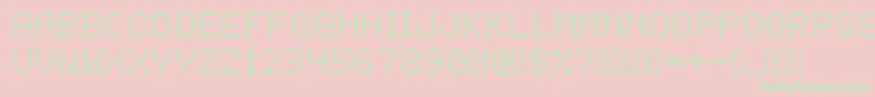 LED Dot Matrix Font – Green Fonts on Pink Background