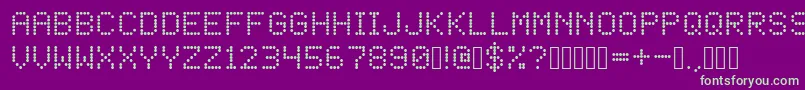 LED Dot Matrix Font – Green Fonts on Purple Background