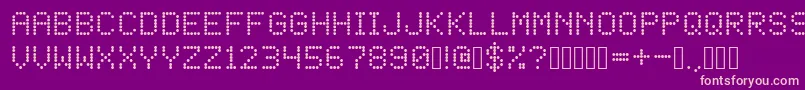 LED Dot Matrix Font – Pink Fonts on Purple Background