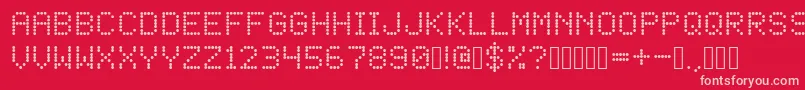 LED Dot Matrix Font – Pink Fonts on Red Background