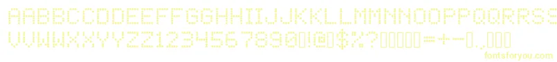 LED Dot Matrix Font – Yellow Fonts
