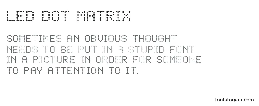 LED Dot Matrix Font