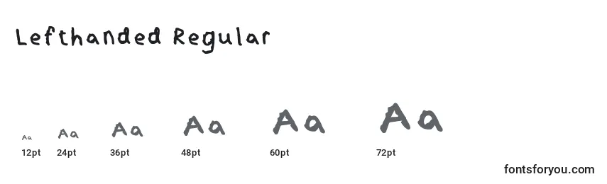 Lefthanded Regular Font Sizes