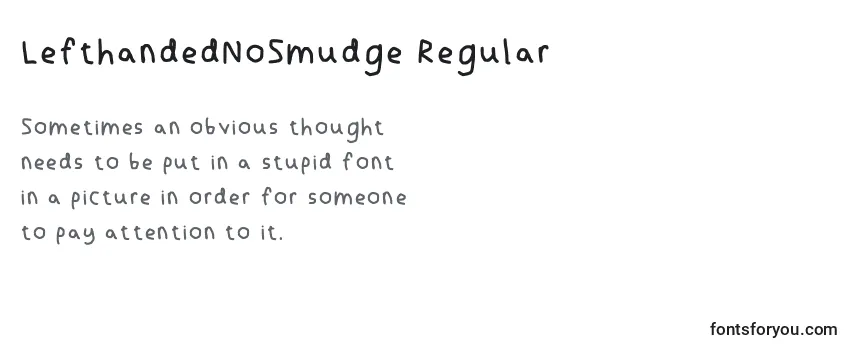 LefthandedNoSmudge Regular Font