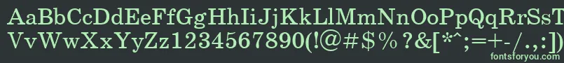 フォントSchoolbookv.Kz – 黒い背景に緑の文字
