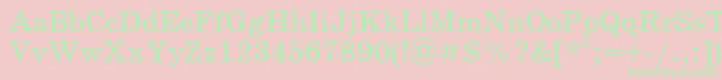 Schoolbookv.Kz Font – Green Fonts on Pink Background