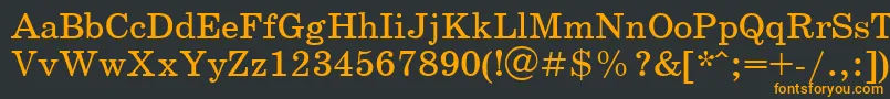 Schoolbookv.Kz Font – Orange Fonts on Black Background