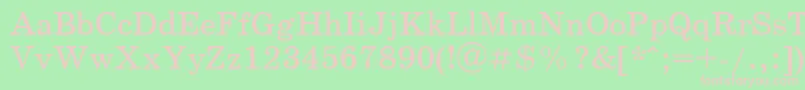 Schoolbookv.Kz Font – Pink Fonts on Green Background