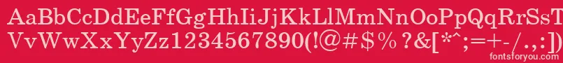 Schoolbookv.Kz Font – Pink Fonts on Red Background