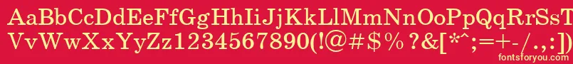 Schoolbookv.Kz Font – Yellow Fonts on Red Background