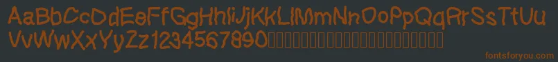 Lefthandkids demo Font – Brown Fonts on Black Background