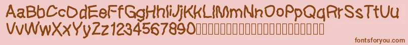 Lefthandkids demo Font – Brown Fonts on Pink Background