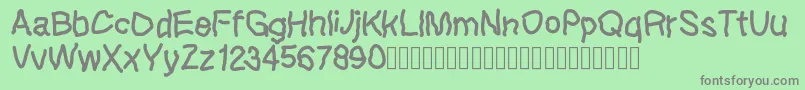 Lefthandkids demo Font – Gray Fonts on Green Background