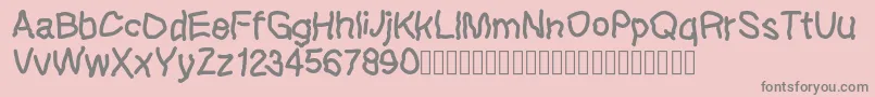 Lefthandkids demo Font – Gray Fonts on Pink Background