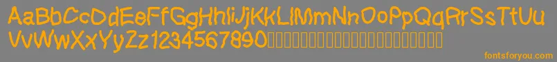 Lefthandkids demo Font – Orange Fonts on Gray Background