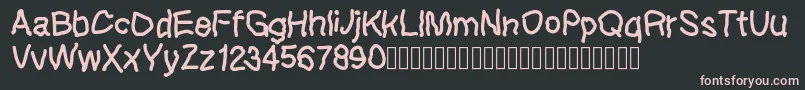 Lefthandkids demo Font – Pink Fonts on Black Background