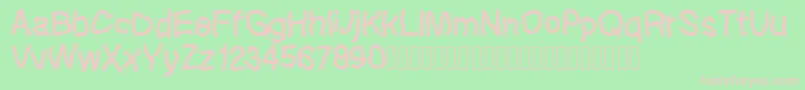 Lefthandkids demo Font – Pink Fonts on Green Background