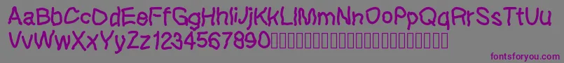 Lefthandkids demo Font – Purple Fonts on Gray Background