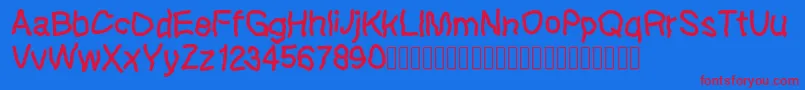 Police Lefthandkids demo – polices rouges sur fond bleu