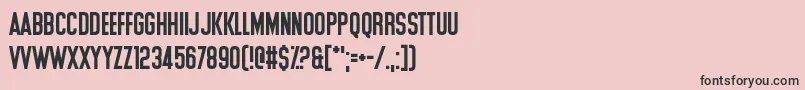 Leg Hug-Schriftart – Schwarze Schriften auf rosa Hintergrund