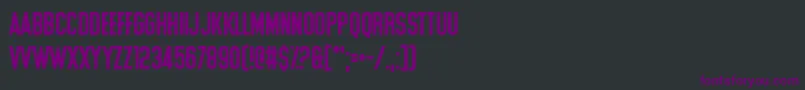 Leg Hug Font – Purple Fonts on Black Background