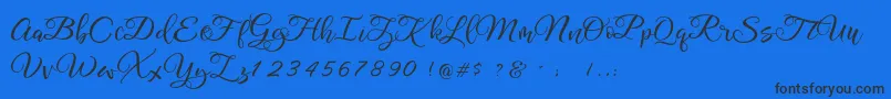 Legacy DEMO Font – Black Fonts on Blue Background