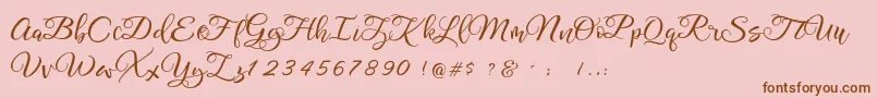 Legacy DEMO Font – Brown Fonts on Pink Background