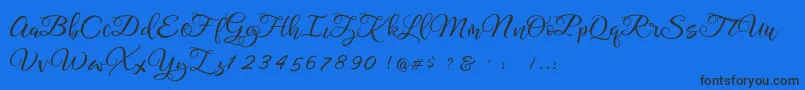 Legacy DEMO Font – Black Fonts on Blue Background