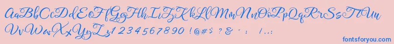 Legacy DEMO Font – Blue Fonts on Pink Background