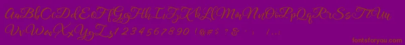 Legacy DEMO Font – Brown Fonts on Purple Background