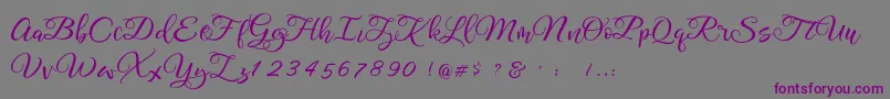 Шрифт Legacy DEMO – фиолетовые шрифты на сером фоне