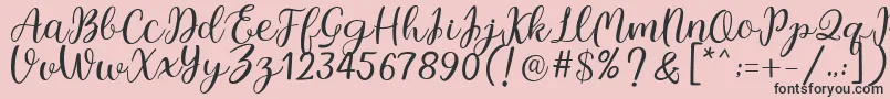 Legal Standing Font – Black Fonts on Pink Background