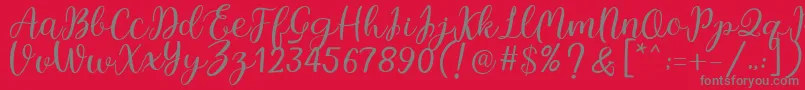 Legal Standing Font – Gray Fonts on Red Background
