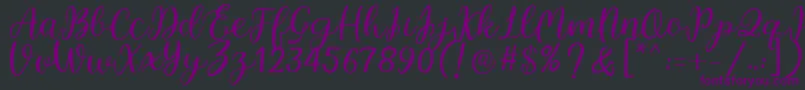 Legal Standing Font – Purple Fonts on Black Background