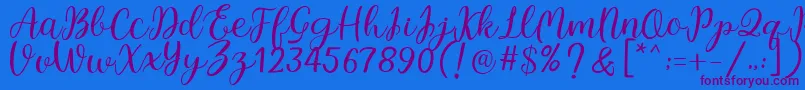 Legal Standing Font – Purple Fonts on Blue Background