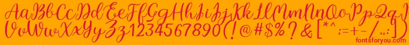 Legal Standing Font – Red Fonts on Orange Background